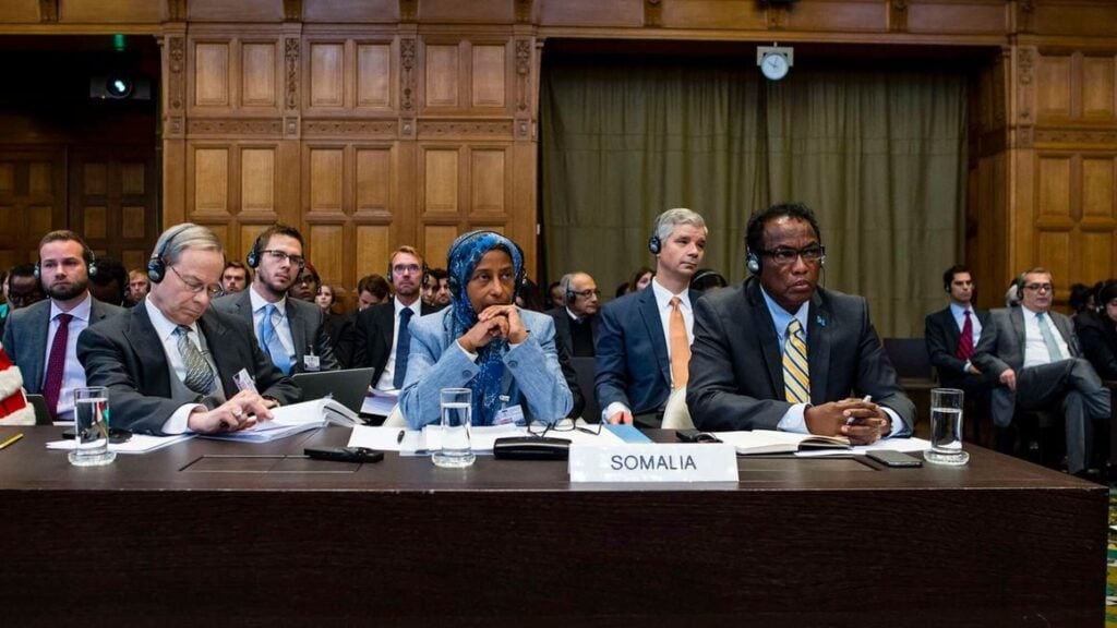 مداولات بمحكمة العدل الدولية في النزاع الحدودي بين كينيا والصومال سبتمبر/أيلول 2016 - الصورة من kenyan foreign policy 