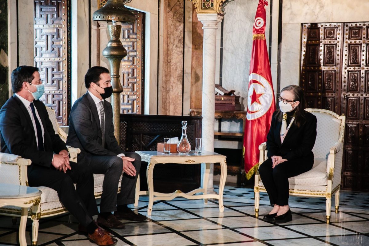 لقاء ممثلي شركة بيرنيكو مع رئيسة الوزراء التونسية نجلاء بودان مارس 2022