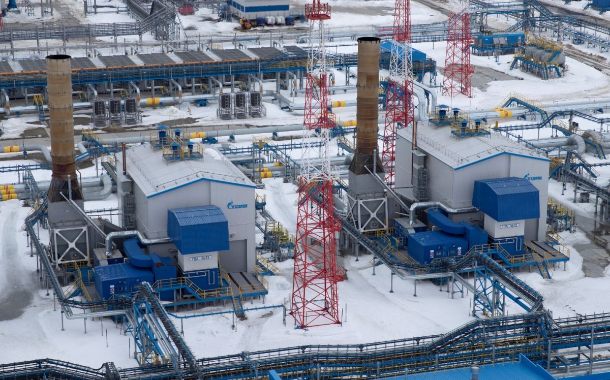 محطة لمعالجة الغاز تديرها شركة غازبروم في شبه جزيرة يامال بروسيا