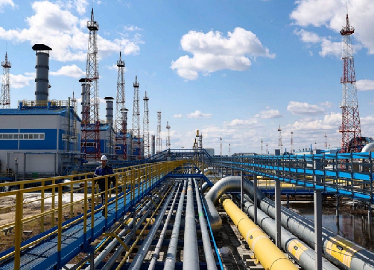 منشأة لمعالجة الغاز تابعة لشركة غازبروم في روسيا