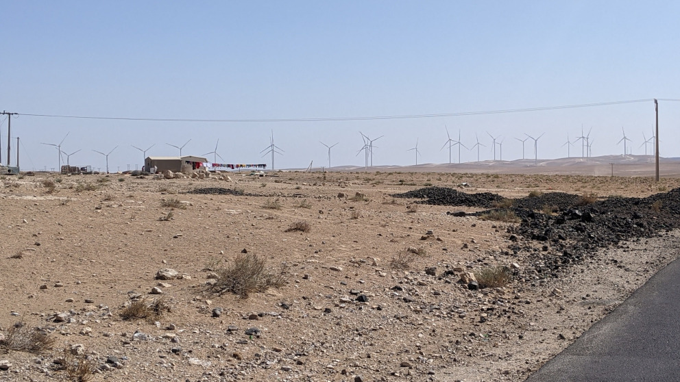 مزرعة رياح بمدينة الطفيلة في الأردن