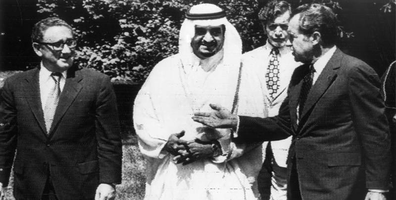 جانب من زيارة الملك فهد بن عبدالعزيز إلى أميركا في عام 1974