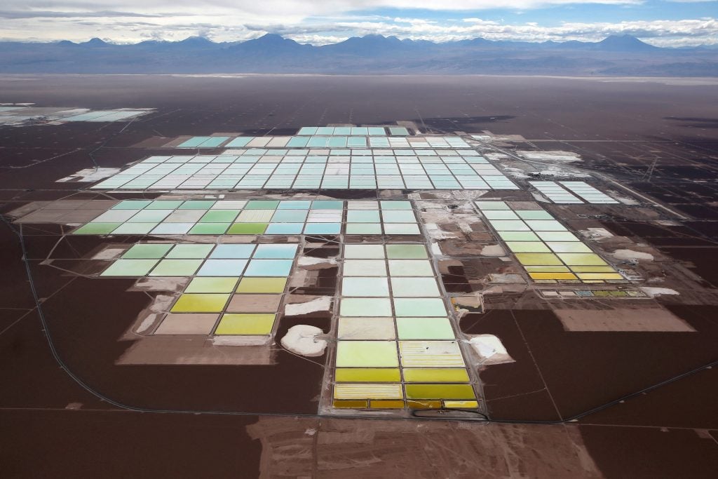 موقع لإنتاج الليثيوم في تشيلي