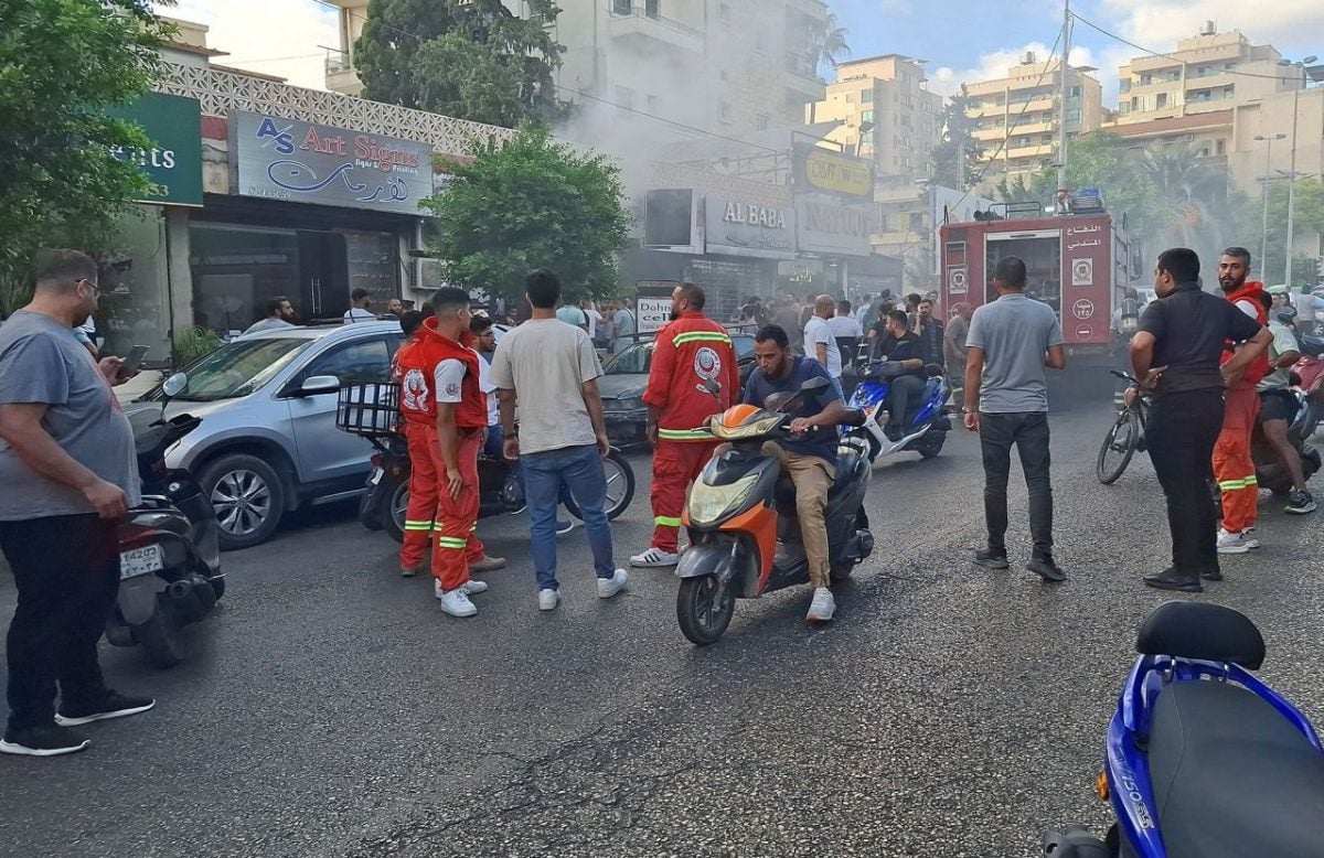 انفجار في متجر هواتف في لبنان