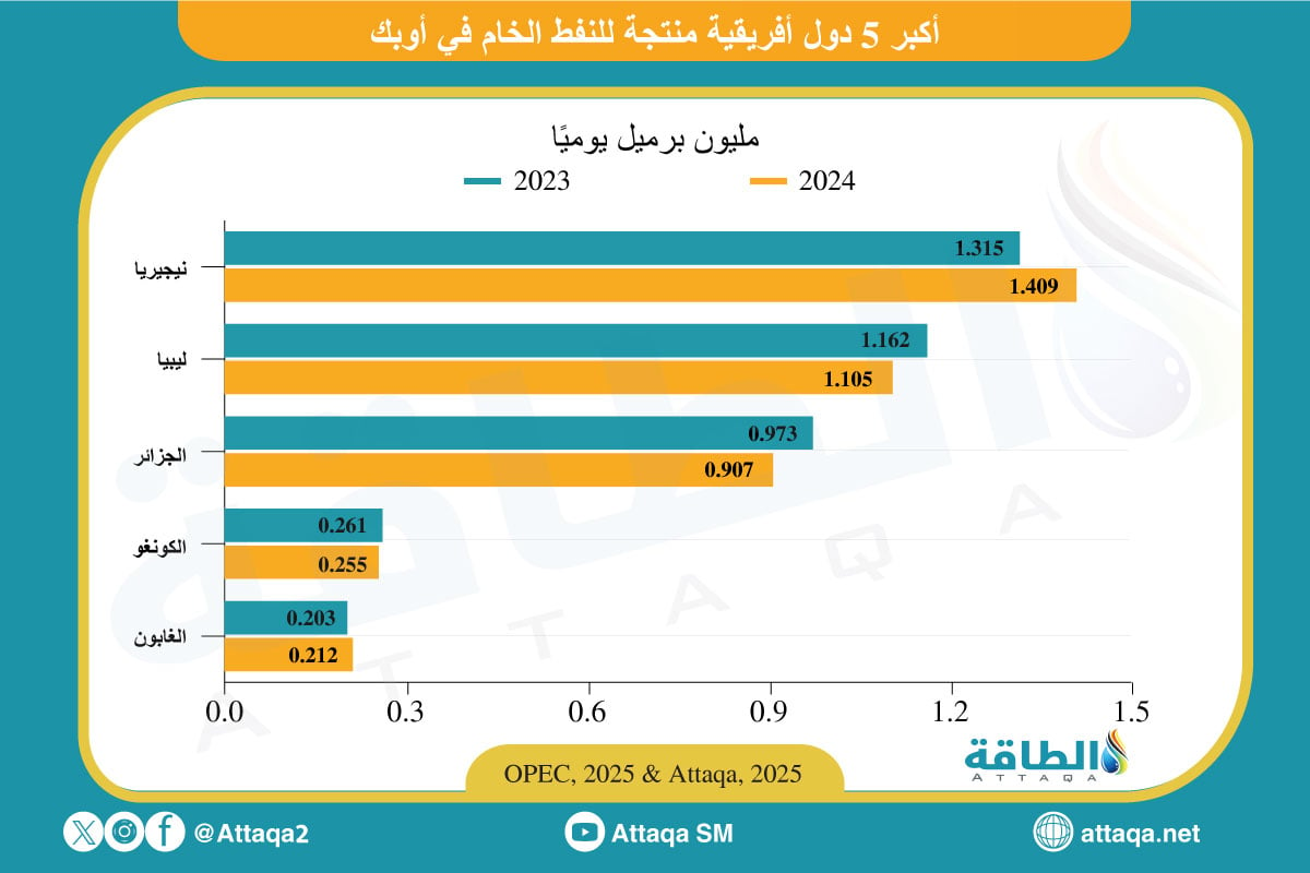 أكبر الدول الأفريقية المنتجة للنفط في 2024