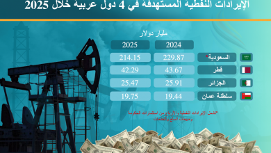 Photo of إيرادات النفط المستهدفة لـ4 دول عربية في 2025 (إنفوغرافيك)