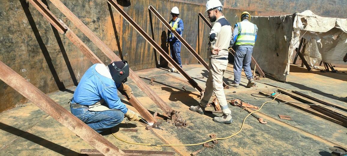 من أعمال المرحلة الثانية من مشروع تطوير مصفاة الكسك