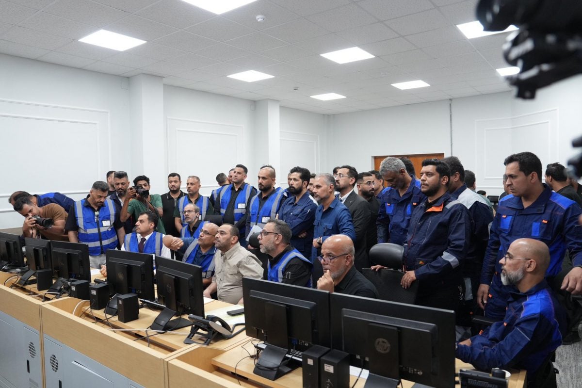 جانب من افتتاح مركز سيطرة البصرة
