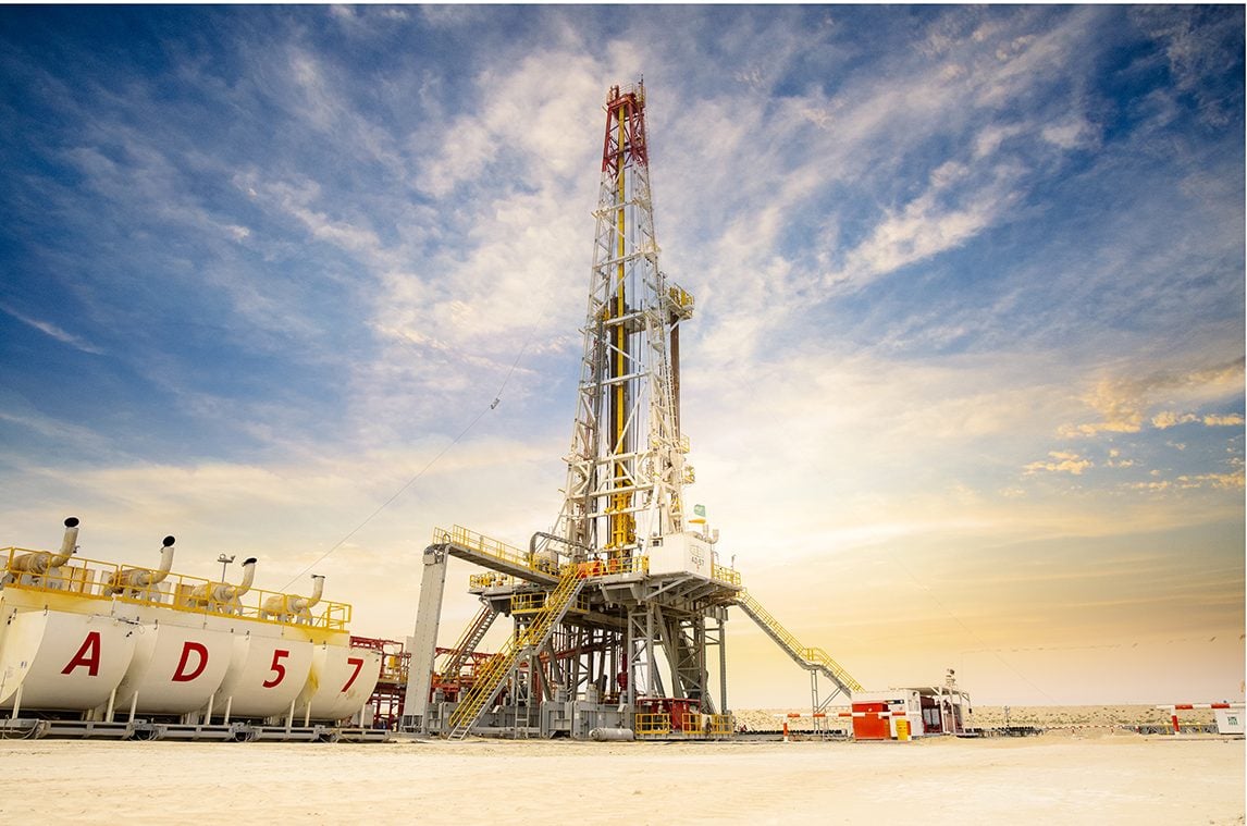 منصة حفر تابعة لشركة الحفر العربية السعودية