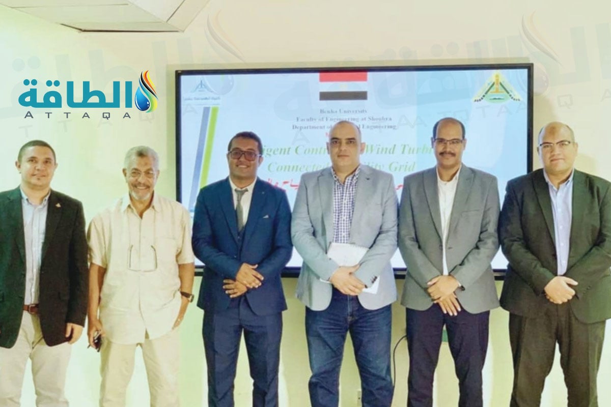 لجنة الإشراف والتحكيم في أحد رسائل الماجستير في كلية الهندسة بشبرا التابعة لجامعة بنها