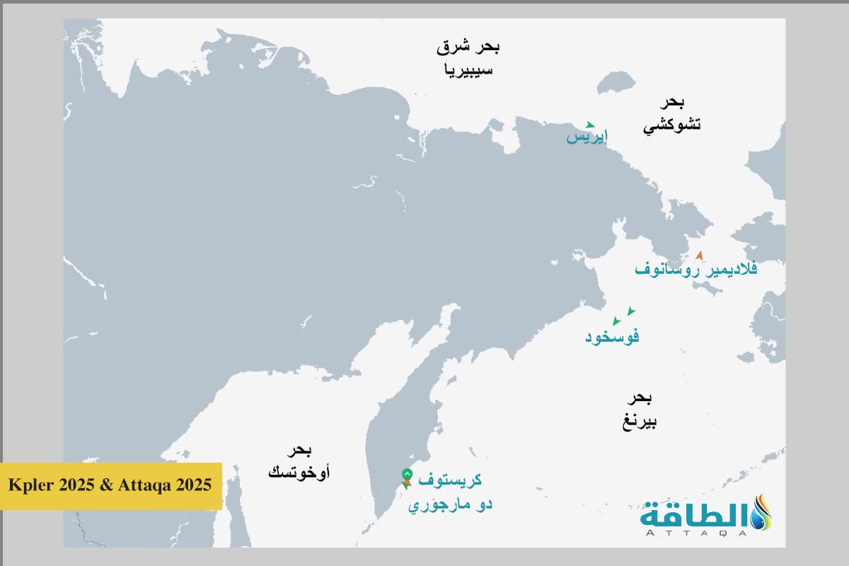 تتبع حركة ناقلات غاز مسال في طريق بحر الشمال