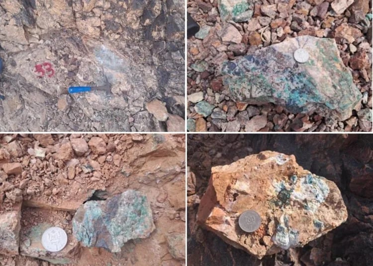 عينات من اكتشاف الذهب والنحاس في المغرب