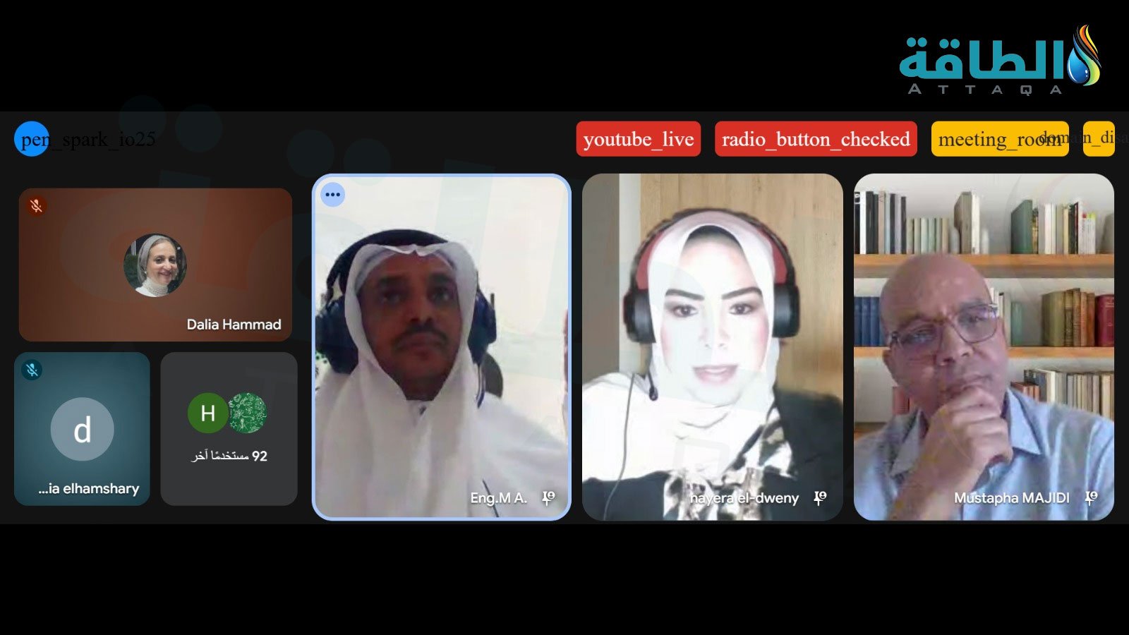 جانب من ندوة افتراضية عن حاضر ومستقبل الطاقة المتجددة في المملكة العربية السعودية