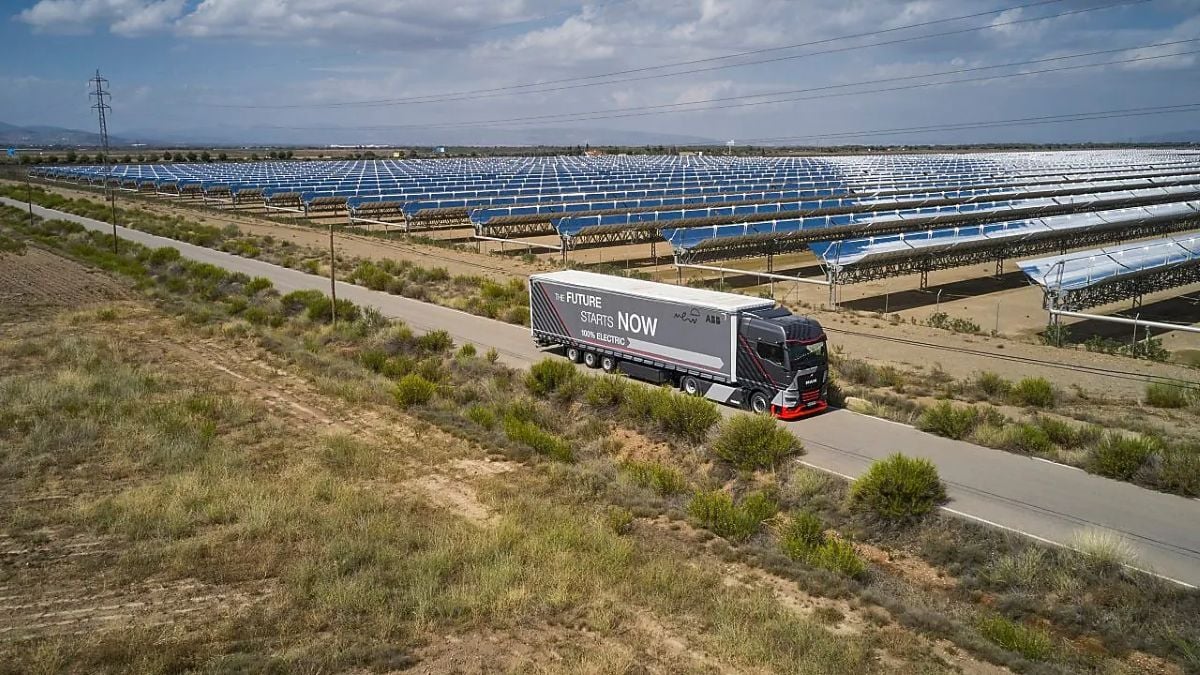 إحدى الشاحنات الكهربائية في أميركا