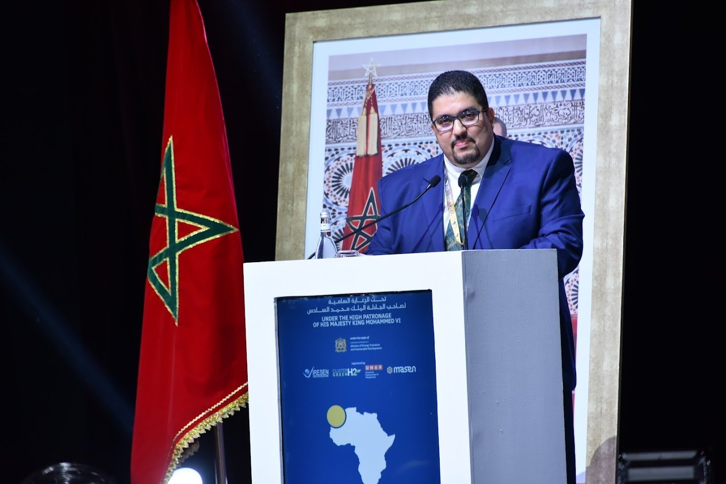 الدكتور سمير الرشيدي خلال كلمته في قمة الهيدروجين الأخضر