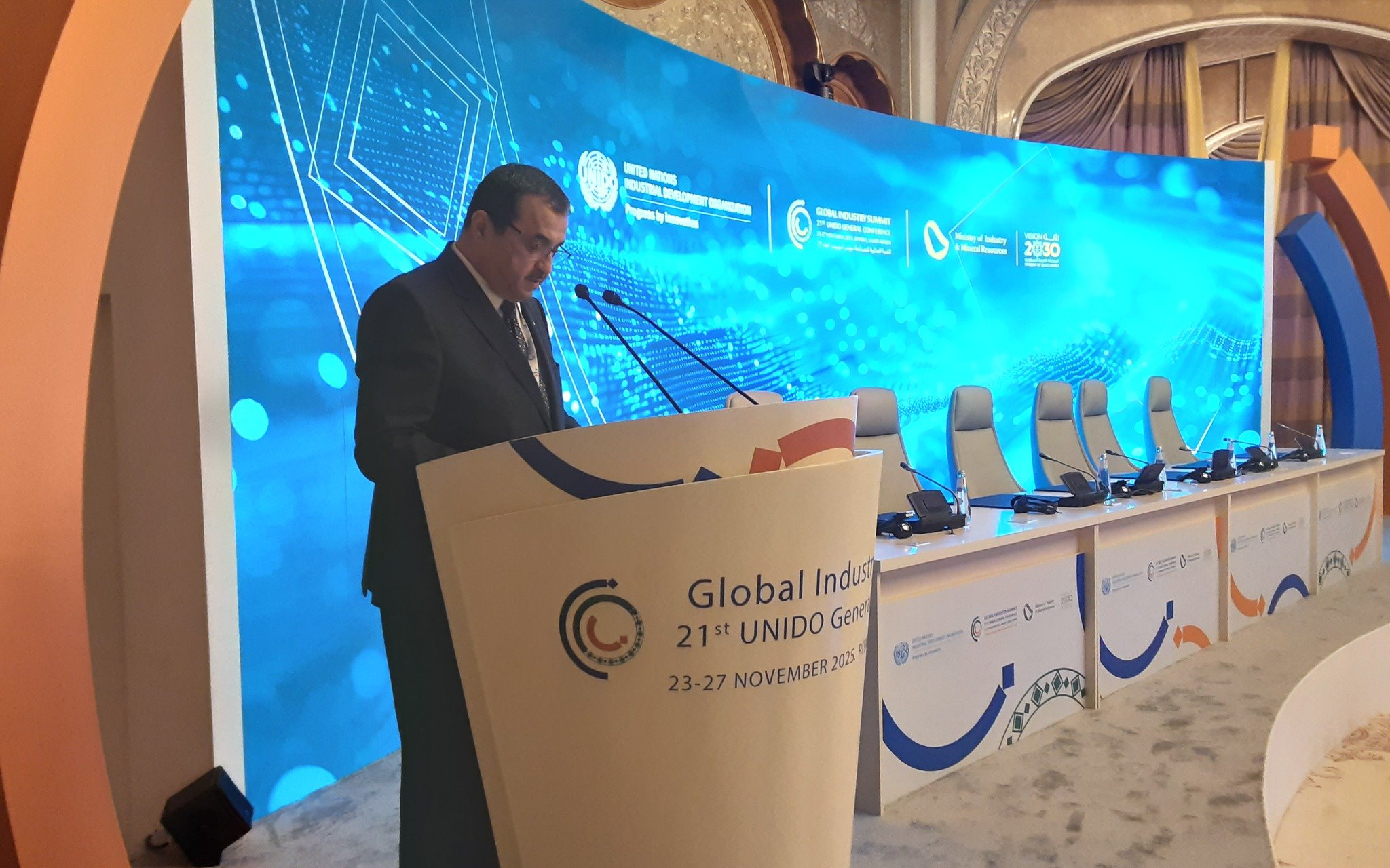 جانب من فعاليات ندوة دولية حول الهيدروجين النظيف ضمن مؤتمر اليونيدو – الصورة من وزارة الطاقة (24 نوفمبر 2025)