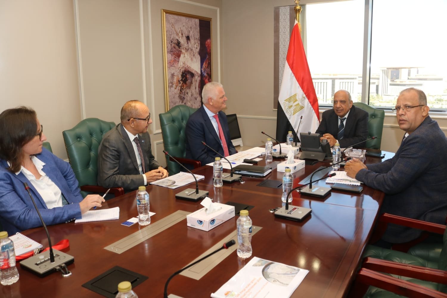جانب من مباجثات وزير الكهرباء المصري مع تحالف شركات دولية- الصورة من حساب مجلس الوزراء