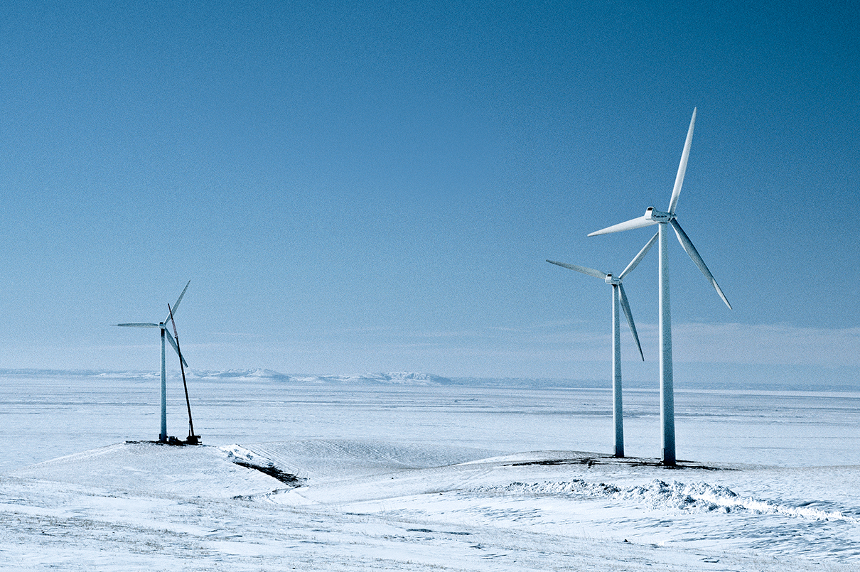 تجمد شفرات توربينات الرياح