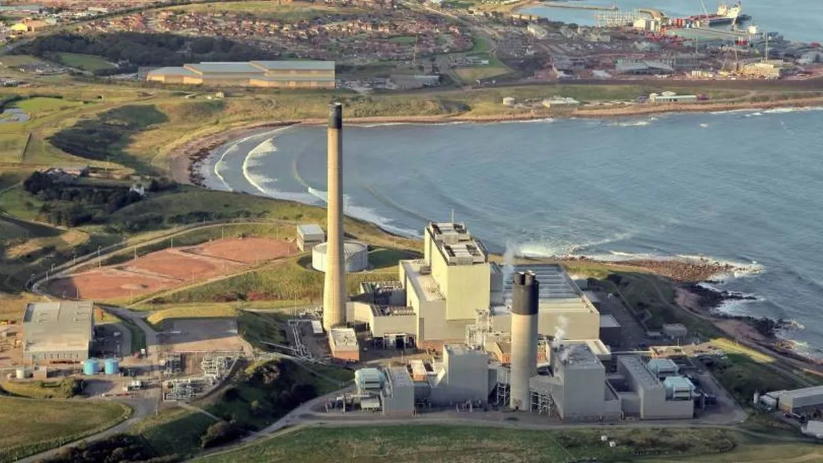 محطة بيترهيد لتوليد الكهرباء بالغاز في شمال شرق إسكتلندا 