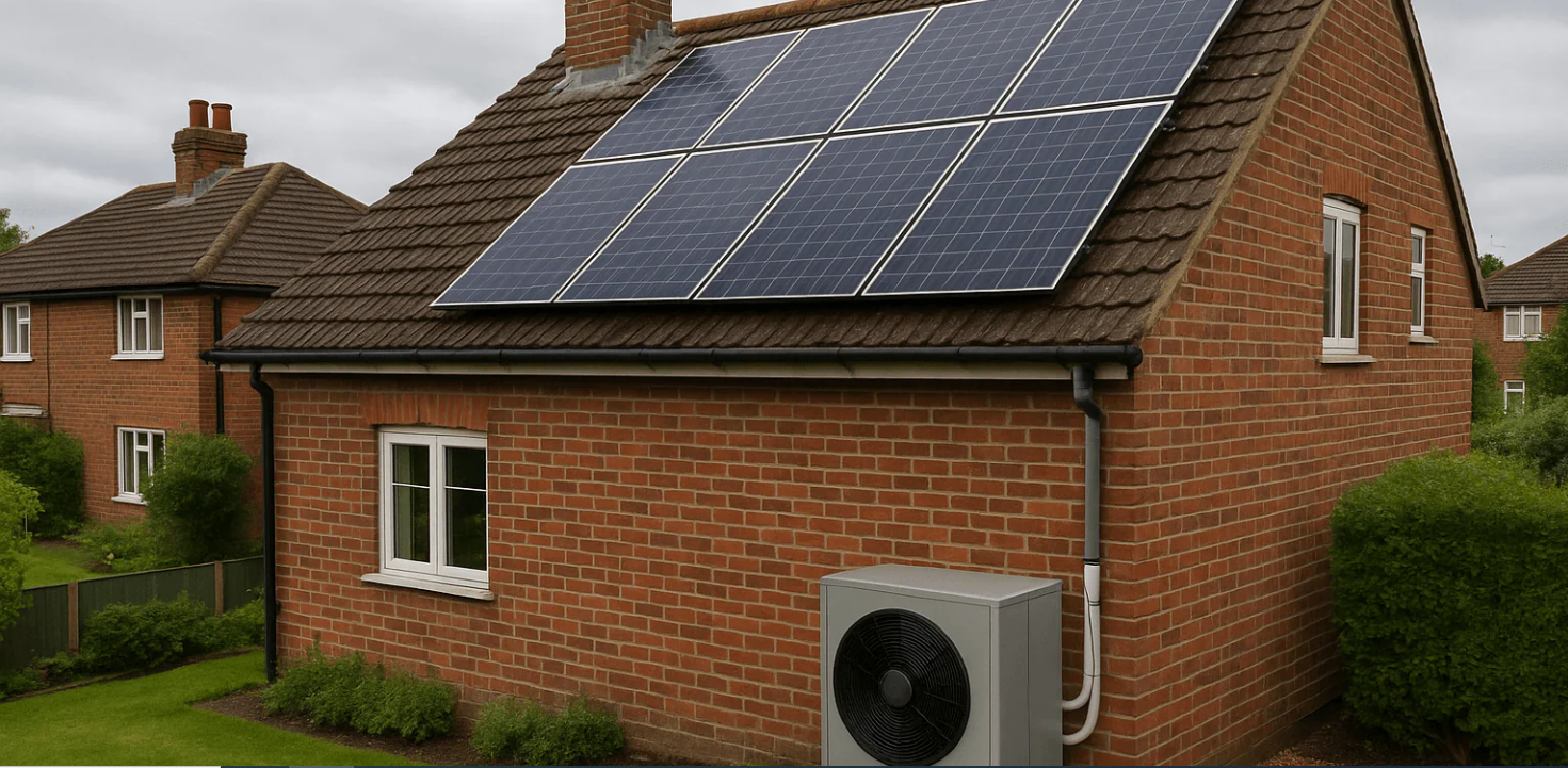 منزل مزود بألواح شمسية