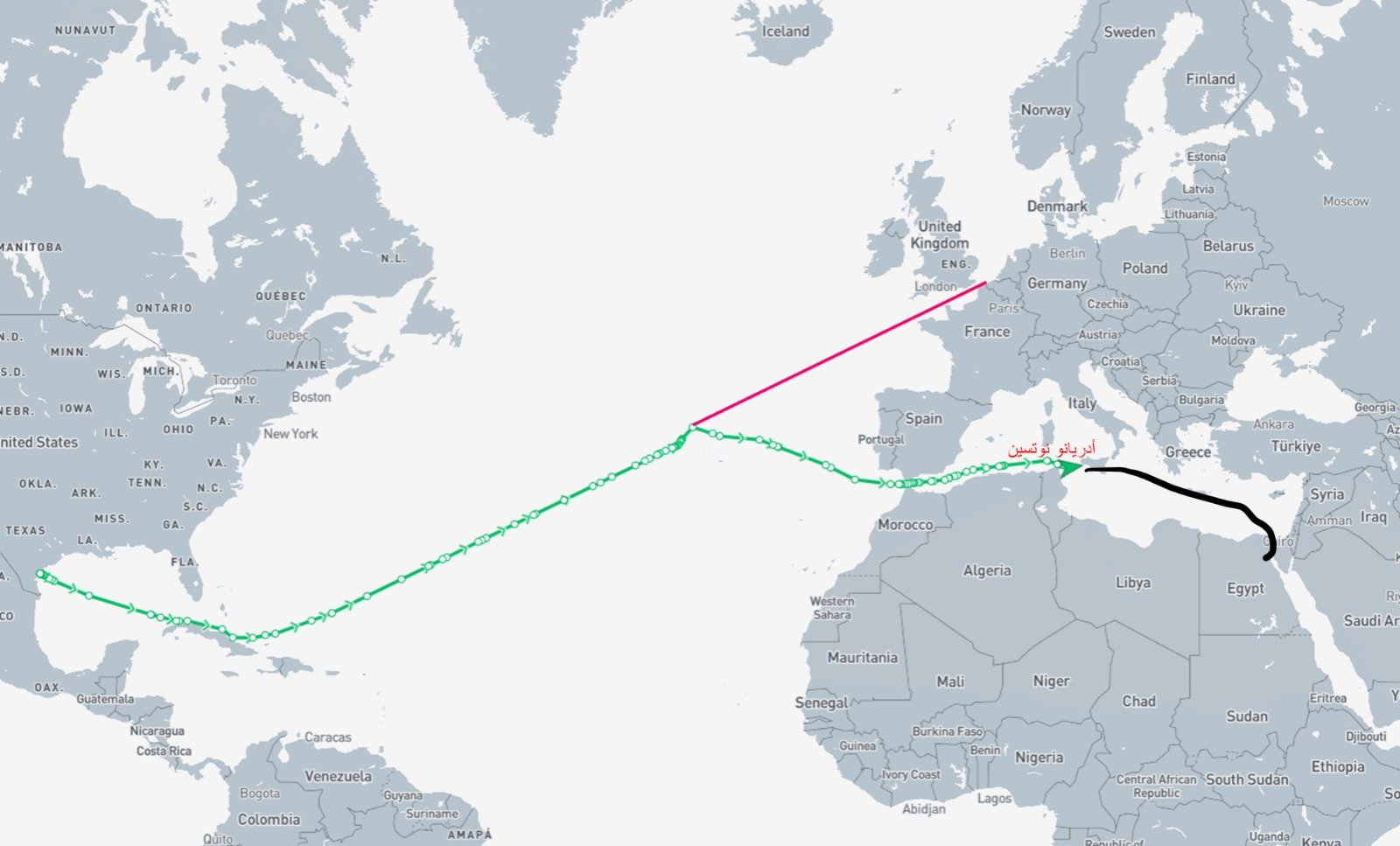 ناقلة غاز مسال تغير مسارها إلى مصر
