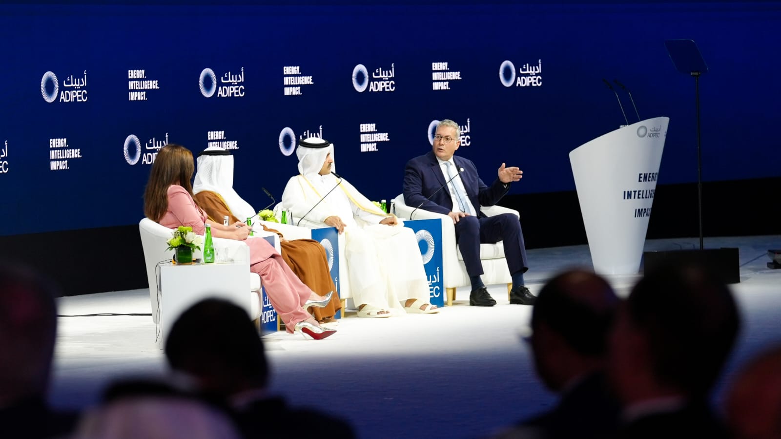 وزير البترول المصري خلال مشاركته في مؤتمر أديبك