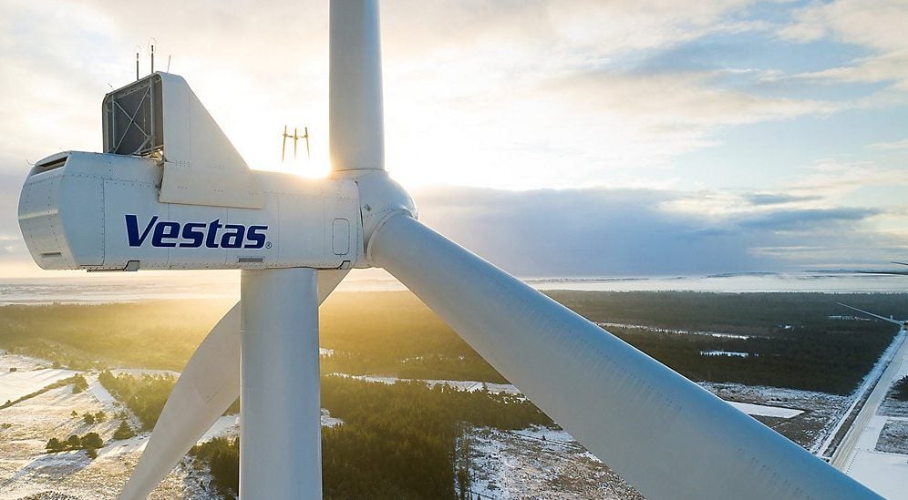 توربين رياح يحمل علامة فيستاس التجارية