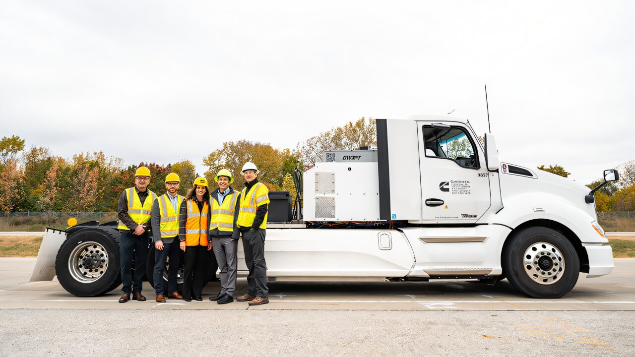 شاحنة كومينز خلال الاختبار 