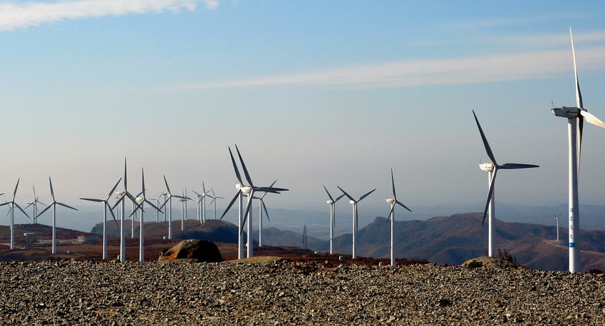 مشروع داود لطاقة الرياح شرق مدينة كراتشي في إقليم السند بباكستان