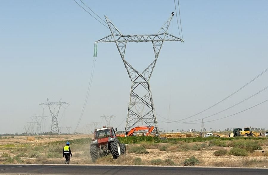 عمليات تشغيل خط الربط الكهربائي الجديد