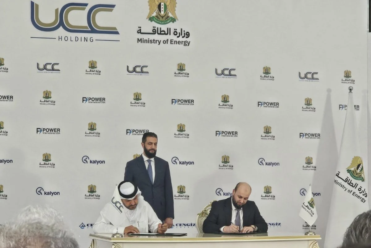 جانب من توقيع أكبر صفقة كهرباء في تاريخ سوريا