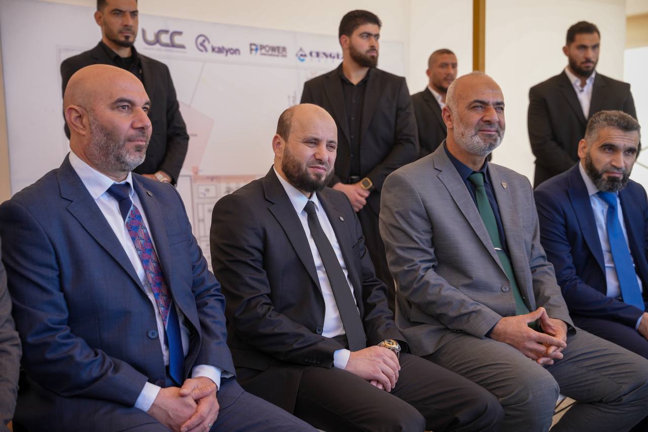 من مراسم وضع حجر أساس محطة كهرباء في ديز الزور- الصورة من وزارة الطاقة السورية (2 ديسمبر 2025)