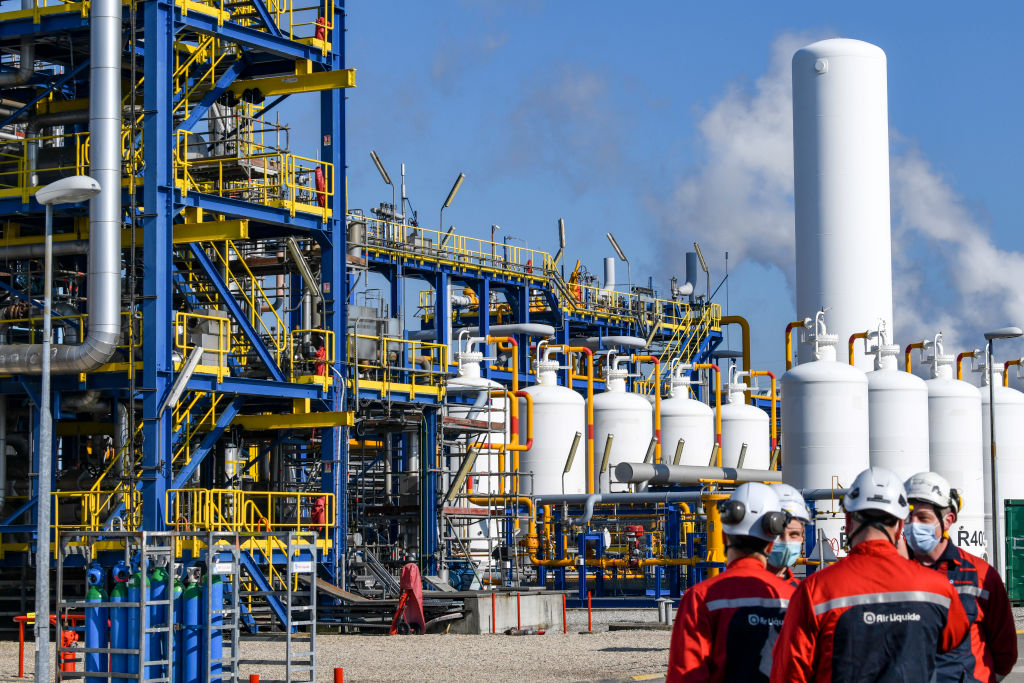 وحدة إنتاج الهيدروجين التابعة لشركة إير ليكيد في شمال فرنسا
