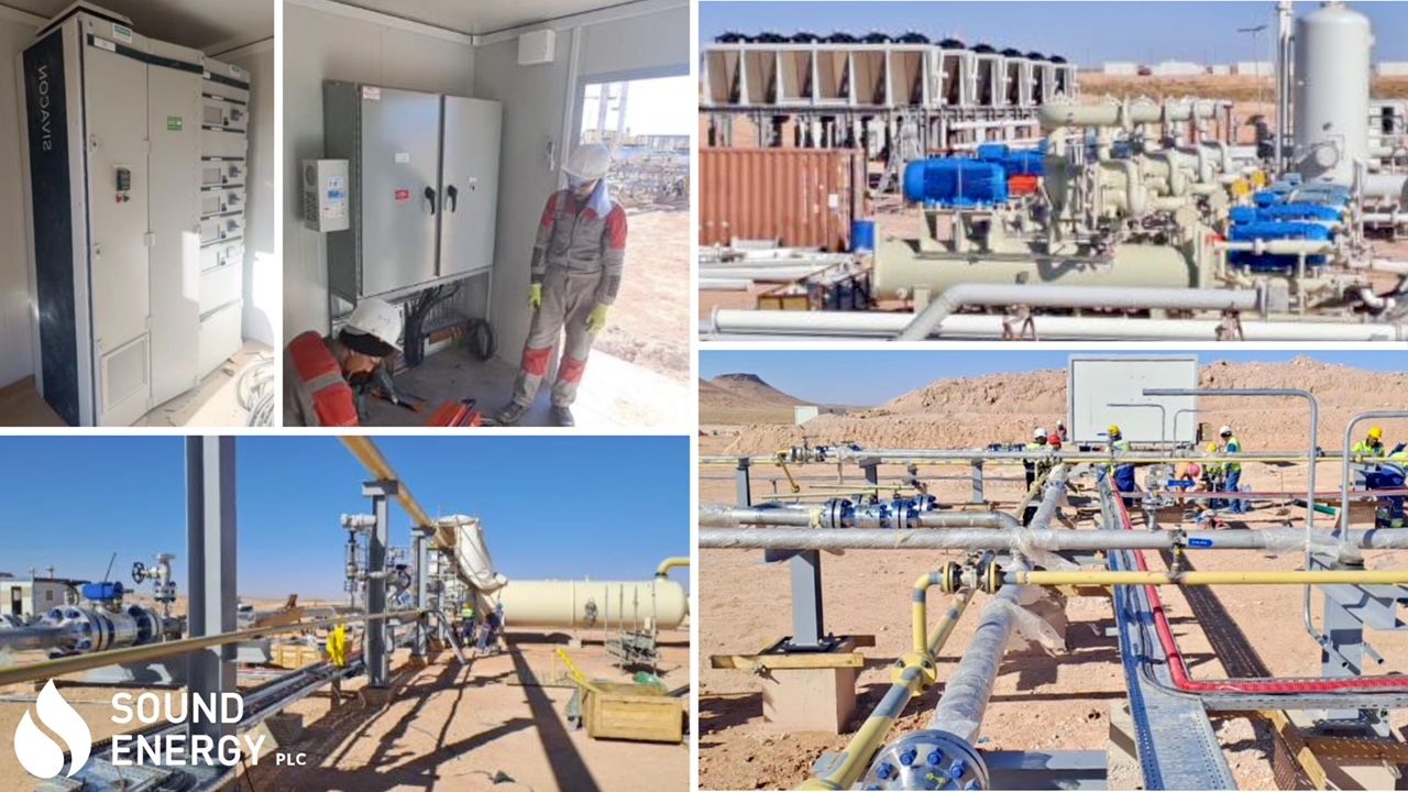 جانب من أنابيب ضخ الغاز من آبار حقل تندرارة- من ساوند إنرجي