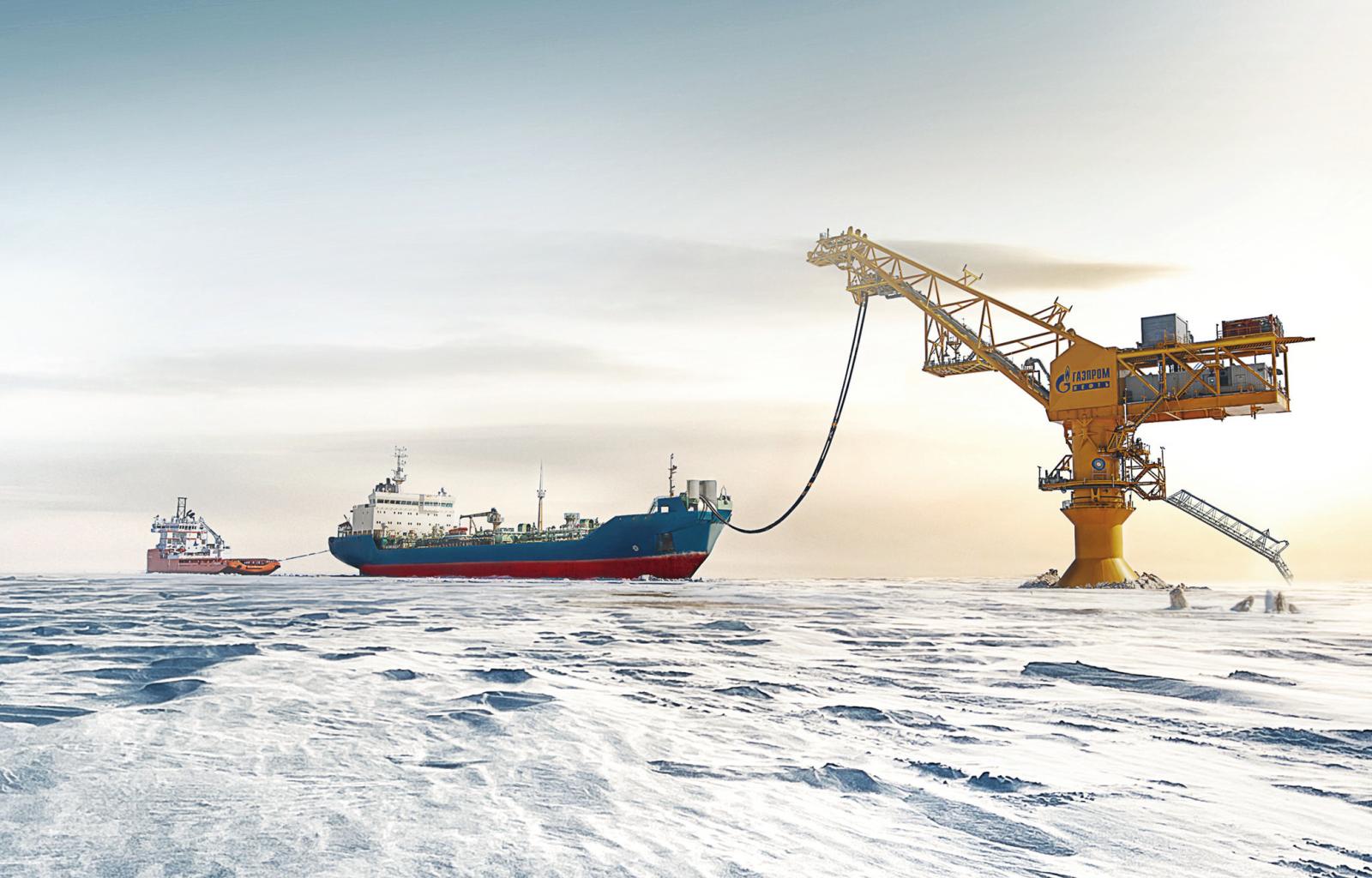 محطة نوفي بورت النفطية في القطب الشمالي الروسي