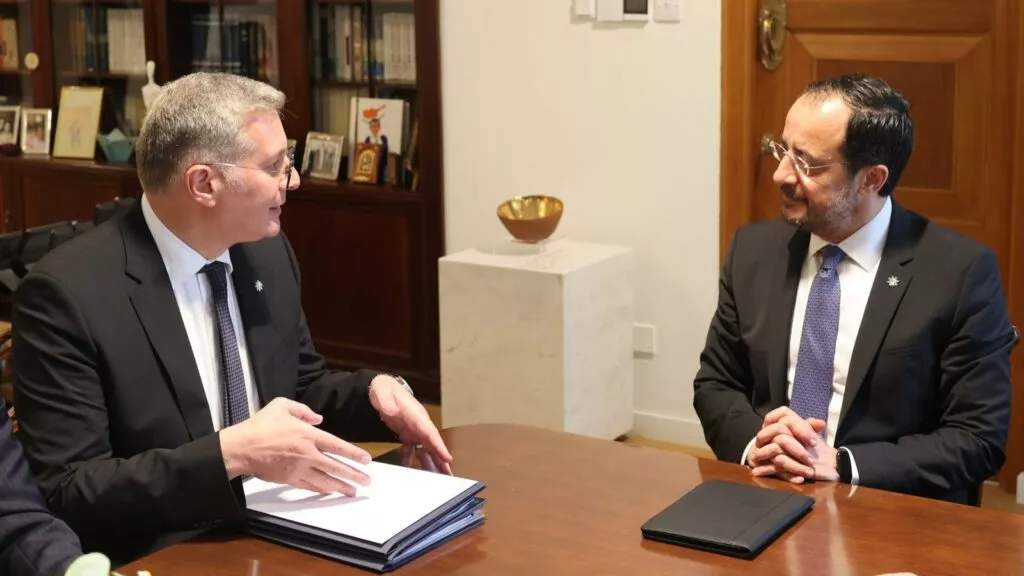 جانب من لقاء وزير البترول المصري ووزير الطاقة القبرصي