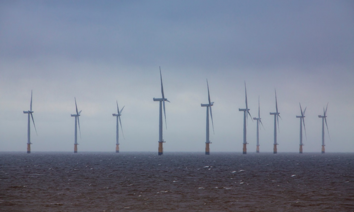 مزرعة رياح في بحر الشمال البريطاني