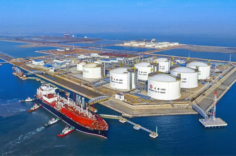 محطة صينية لاستقبال واردات الغاز المسال