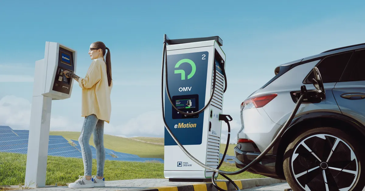محطات شحن كهربائية تابعة لشركة أو إم في النمساوية