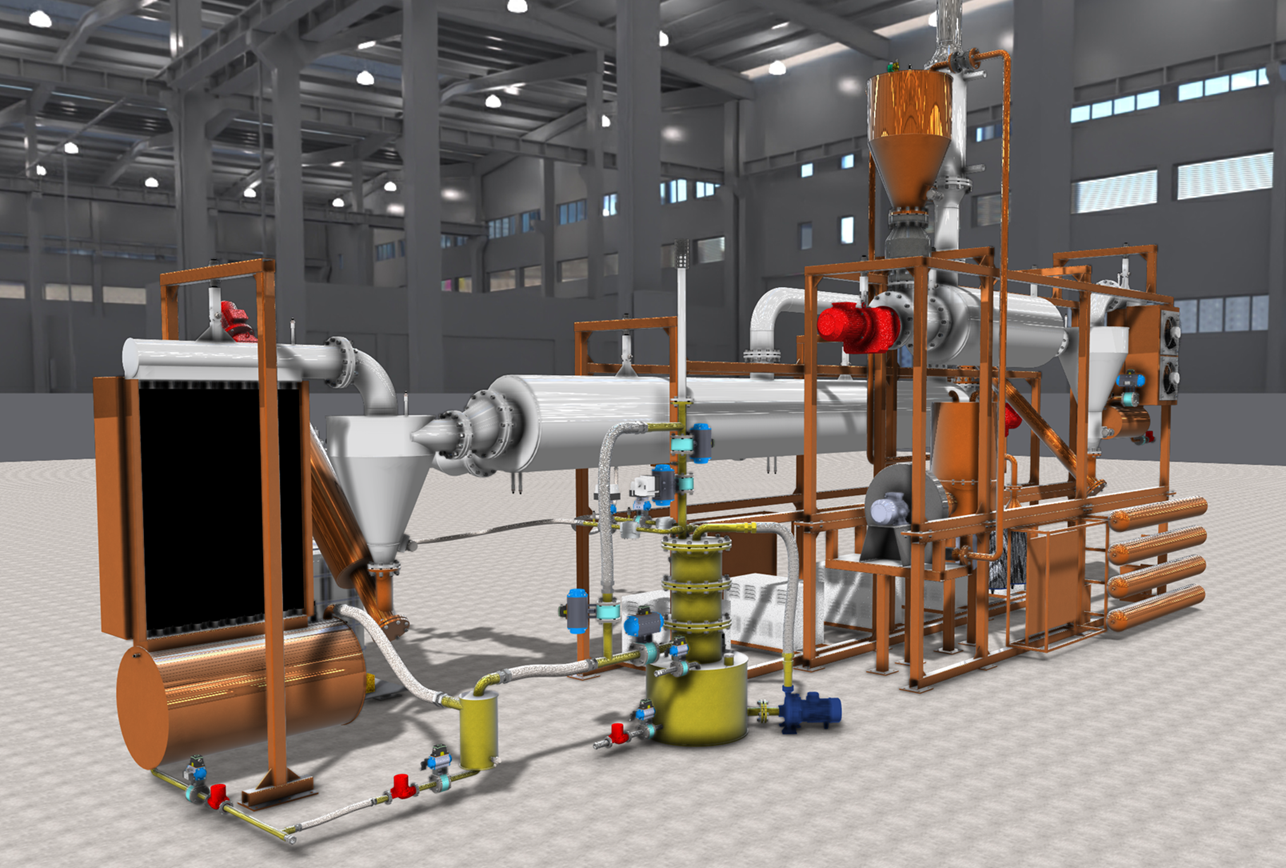 تصميم لمعدات إنتاج الفحم الحيوي