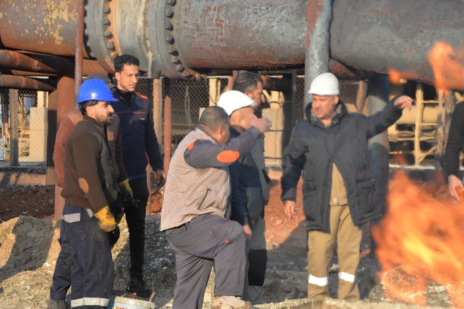 حريق بمحطة غاز في العراق