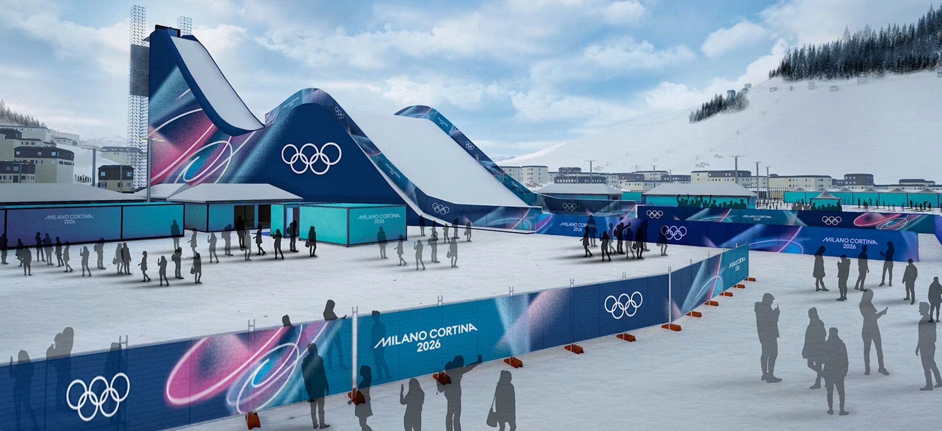 قرية ميلانو كورتينا التي ستستضيف دورة الألعاب الأولمبية الشتوية 2026 