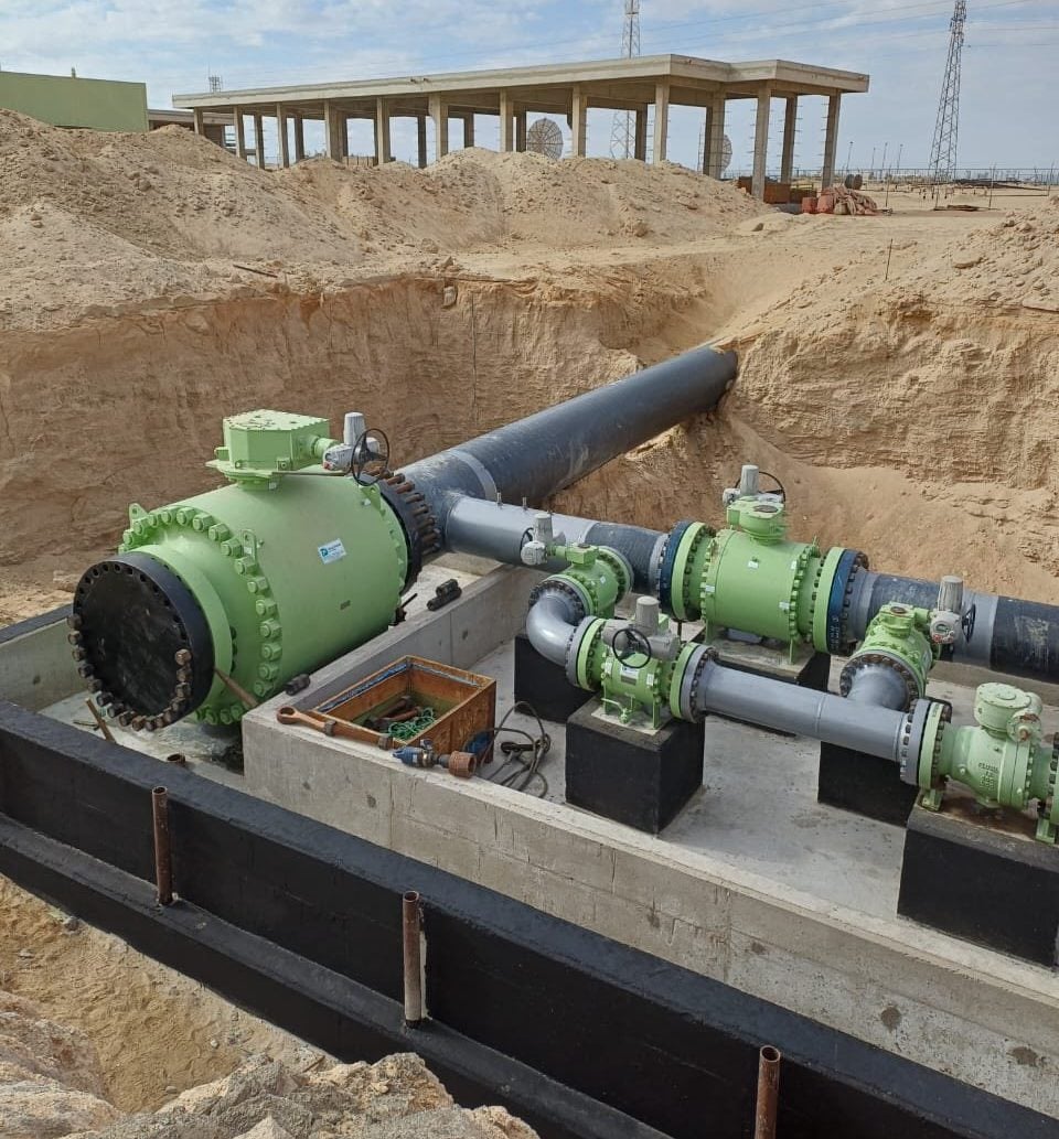 جانب من تدشين خط الغاز