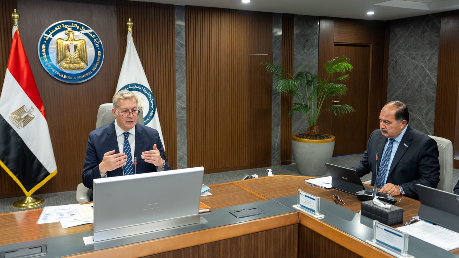 من مراسم الجمعية العامة لـ إنبي- الصورة من وزارة البترول