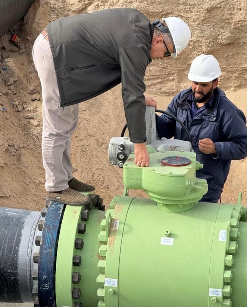 جانب من تدشين خط الغاز