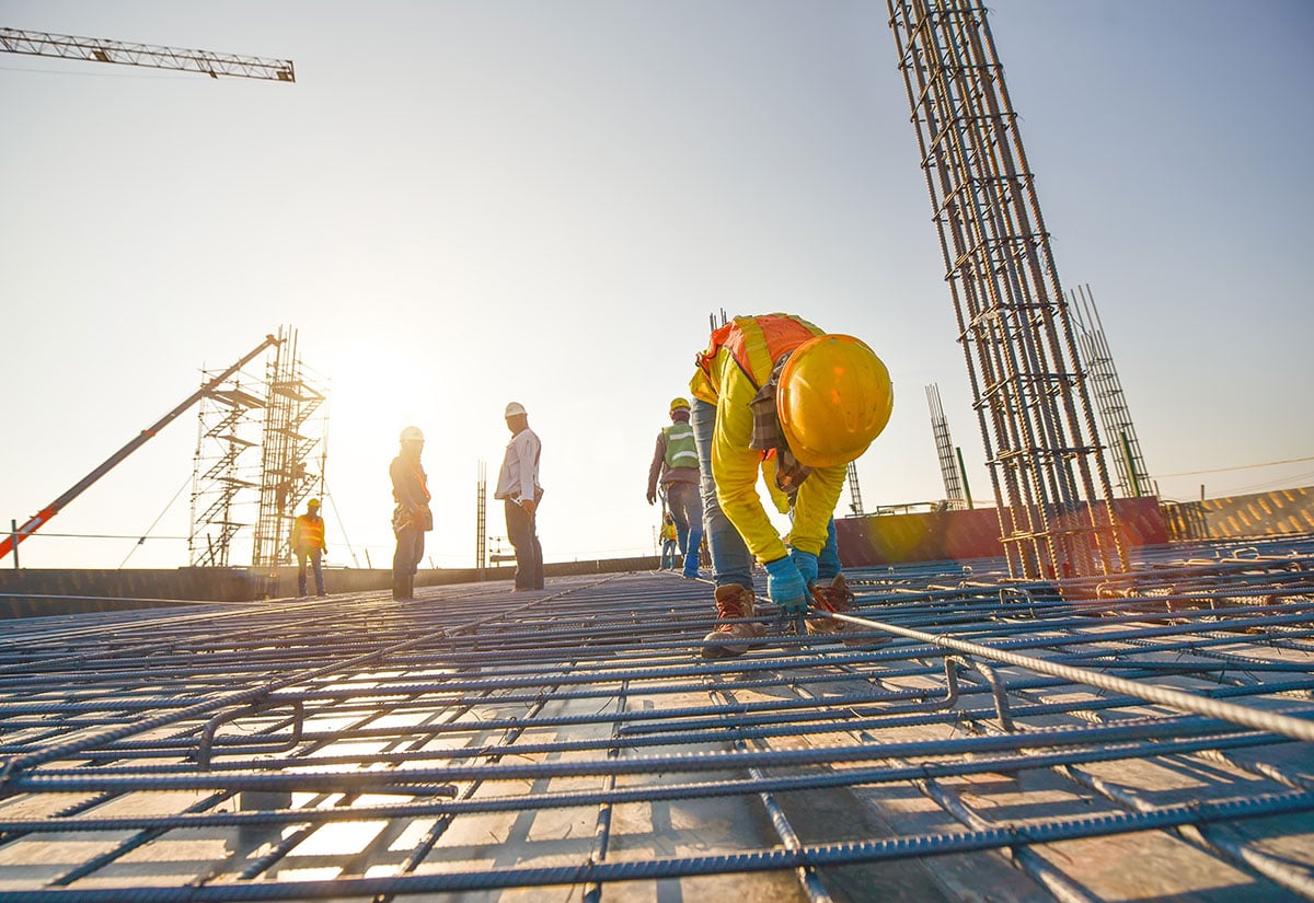 تركيب قضبانات التسليح في المنشآت