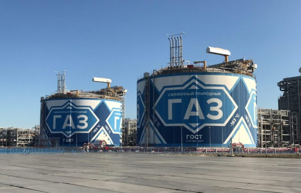 خزانات الغاز المسال في مشروع يامال