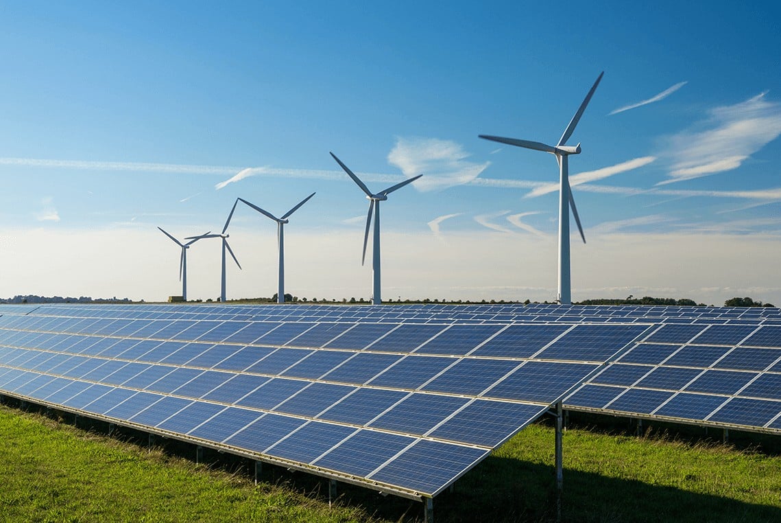 محطة تجمع بين الطاقة الشمسية وطاقة الرياح 