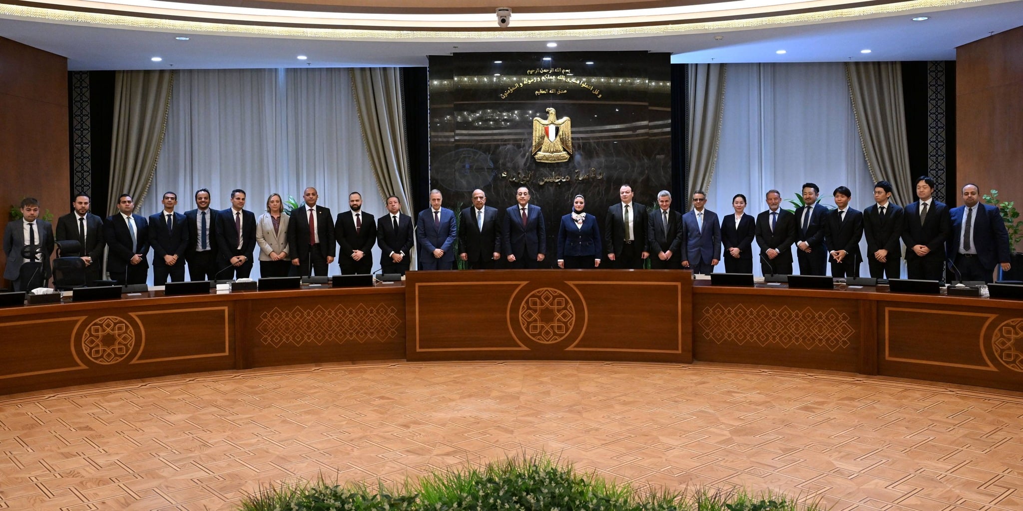 من مراسم توقيع اتفاقيات عدة مشروعات طاقة متجددة في مصر-