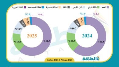 Photo of مزيج توليد الكهرباء في المغرب خلال 2025.. حصة الغاز تواصل الارتفاع (إنفوغرافيك)